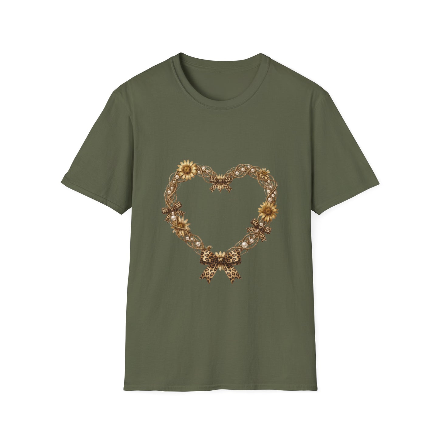 Leopard Bow Heart Leopard Tee